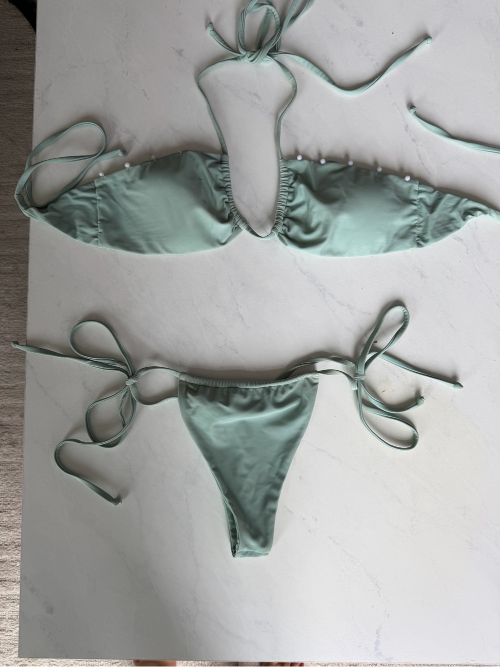 Saley Rocas Mint Green String Bikini Bottoms